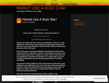 Tablet Screenshot of marketlikearockstar.wordpress.com