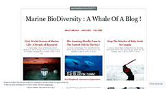 Desktop Screenshot of marinebiodiversity.wordpress.com