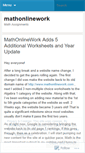 Mobile Screenshot of mathonlinework.wordpress.com