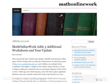 Tablet Screenshot of mathonlinework.wordpress.com