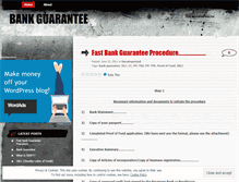 Tablet Screenshot of fastbankguarantee.wordpress.com