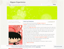 Tablet Screenshot of nipponexperience.wordpress.com