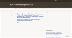 Desktop Screenshot of cursodeformacionprofesional.wordpress.com