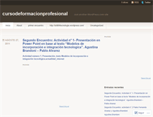 Tablet Screenshot of cursodeformacionprofesional.wordpress.com