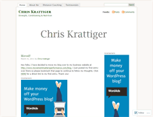 Tablet Screenshot of chriskrattiger.wordpress.com