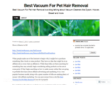 Tablet Screenshot of getbestvacuumforpethairremoval.wordpress.com