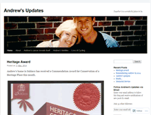 Tablet Screenshot of andrewsupdates.wordpress.com