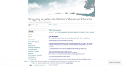 Desktop Screenshot of muslimcharacter.wordpress.com