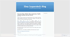 Desktop Screenshot of ebaysuspended.wordpress.com