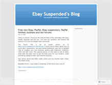 Tablet Screenshot of ebaysuspended.wordpress.com