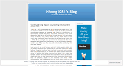 Desktop Screenshot of nhong1081.wordpress.com