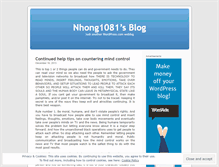 Tablet Screenshot of nhong1081.wordpress.com