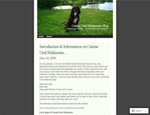 Tablet Screenshot of canineoralmelanoma.wordpress.com