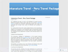 Tablet Screenshot of inkanaturatravel.wordpress.com