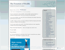 Tablet Screenshot of fountainofhealth.wordpress.com