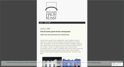 Desktop Screenshot of hausderkunst.wordpress.com