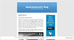 Desktop Screenshot of medicalutensils.wordpress.com