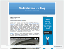 Tablet Screenshot of medicalutensils.wordpress.com