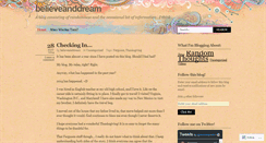 Desktop Screenshot of believeanddream.wordpress.com