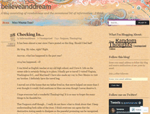 Tablet Screenshot of believeanddream.wordpress.com