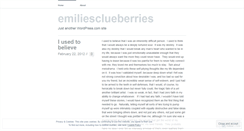 Desktop Screenshot of emiliesclueberries.wordpress.com