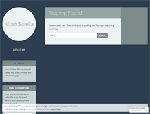Tablet Screenshot of nitishsurelia.wordpress.com