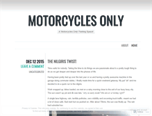 Tablet Screenshot of motorcyclesonly.wordpress.com