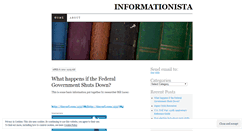 Desktop Screenshot of informationista.wordpress.com