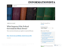 Tablet Screenshot of informationista.wordpress.com