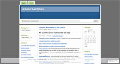 Desktop Screenshot of learnfractions.wordpress.com