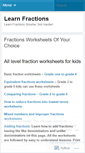 Mobile Screenshot of learnfractions.wordpress.com