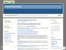 Tablet Screenshot of learnfractions.wordpress.com