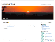 Tablet Screenshot of kamsadventures.wordpress.com
