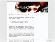 Tablet Screenshot of lazylemon.wordpress.com