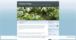 Desktop Screenshot of evolutionarytheology.wordpress.com