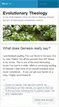Mobile Screenshot of evolutionarytheology.wordpress.com