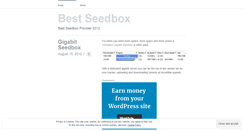 Desktop Screenshot of bestseedbox.wordpress.com