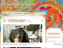 Tablet Screenshot of lifeasacollegevegan.wordpress.com