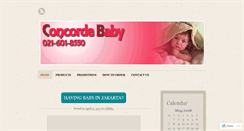 Desktop Screenshot of concordebabyshop.wordpress.com