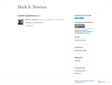 Tablet Screenshot of marksnewton.wordpress.com
