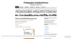 Desktop Screenshot of pedagogiasarquitectonicas.wordpress.com