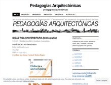 Tablet Screenshot of pedagogiasarquitectonicas.wordpress.com