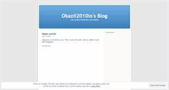 Desktop Screenshot of okazii2010io.wordpress.com
