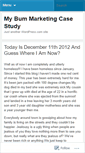 Mobile Screenshot of mybummarketingcasestudy.wordpress.com