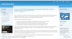 Desktop Screenshot of nepalstocknews.wordpress.com