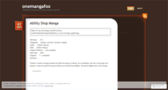 Desktop Screenshot of onemangafox.wordpress.com