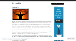 Desktop Screenshot of mylawlife.wordpress.com