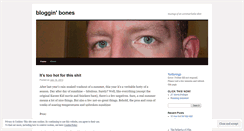 Desktop Screenshot of blogginbones.wordpress.com