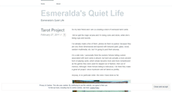Desktop Screenshot of esmeraldasquietlife.wordpress.com