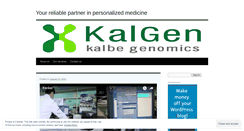 Desktop Screenshot of kalgenlab.wordpress.com